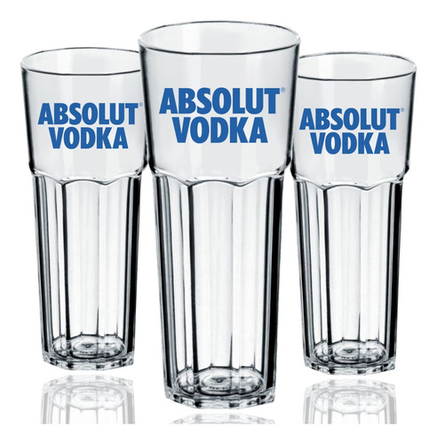 10 Copos Absolut Em Acrílico - Vodka Absolut