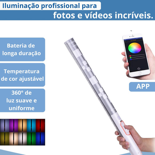 Iluminador Led Espada Yongnuo 360ii Com Fonte Alimentação