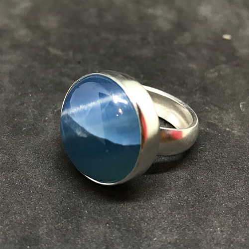 Anillo Plata 925 Macizo No Hueco! Con Piedra De 2cm