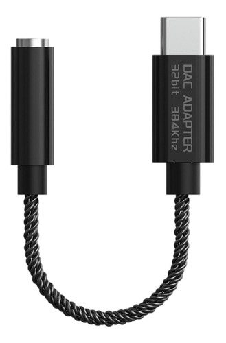 Adaptador De Audio Usb C A 3,5 Mm Adaptadores Concha Negra