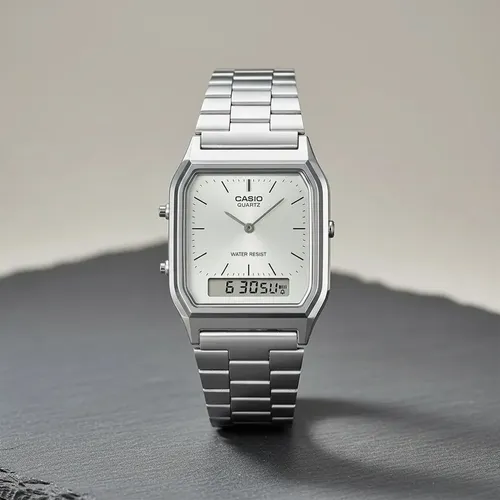 Casio Relógio Casio Vintage AQ-230A-7A de Aço Inoxidável Prateado