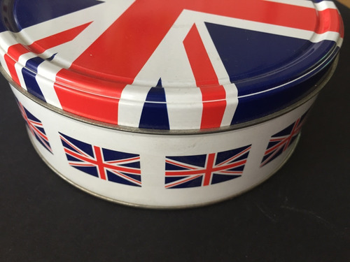 Lata Tipo Galletas Con Bandera De Inglaterra (Usado)