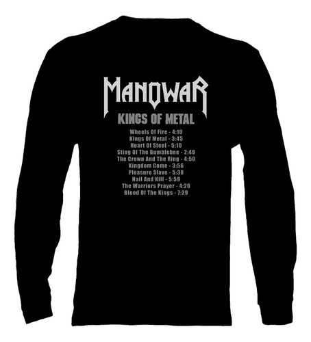 Polera Manga Larga Manowar - Ver 07 - Kings Of Metal