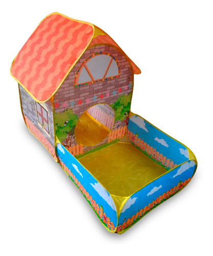 Barraca Infantil Com Piscina De Bolinha Desmontável