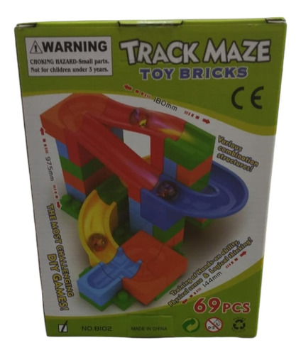 Juego De Construcción Pista De Canicas 69 Pcs Track Maze