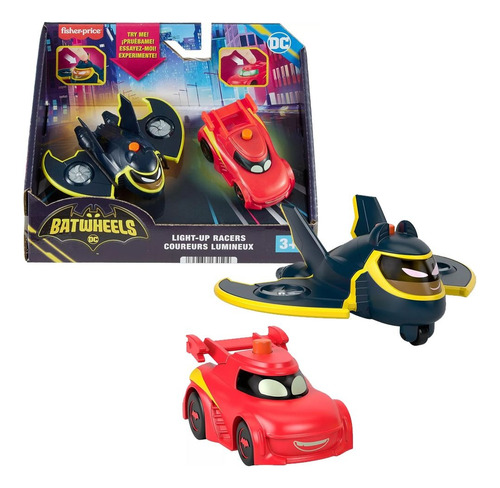 Dc Comics - Batwheels  Vehiculo Con Luces Packx2 Hml24 - Neg