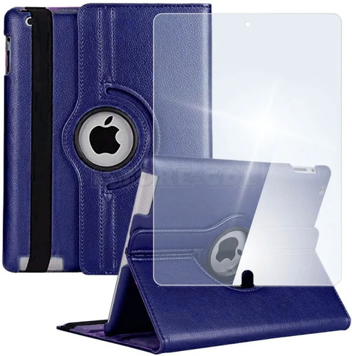 Funda Giratoria Para iPad 10.2 iPad 9 / 8 / 7 + Mica Cristal