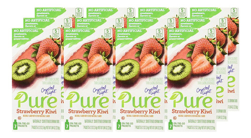 Crystal Light Pura En Los Desplazamientos Fresa Kiwi Beba Mi