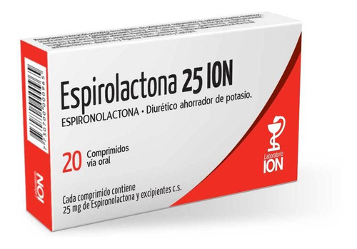 Espirolactona Ion® 25mg X 20 Comprimidos