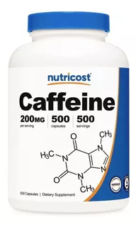 Original Nutricost Pildoras Con Cafeina, 200mg, 500 Cap