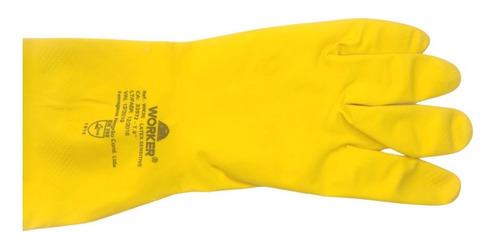 Luva De Segurança Worker Latex Sensitive G 9 Amarela
