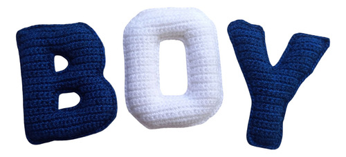 Guirnalda Nombre Bebe Tejido A Crochet 3 Letras