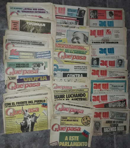 Lote De 23 Diarios Revista Izquierda Que Pasa + Aqui Y Ahora