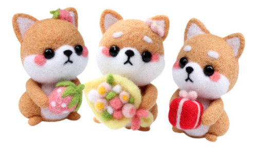Felting Kit Animal Doll Felting Set Con Instrucción 3pcs