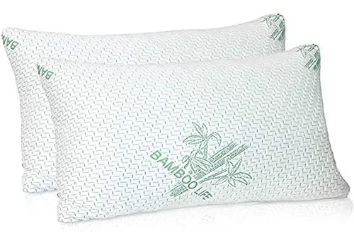 King Size 2 Pack Bamboo Pillow - Premium Bamboo, Cooling Shr