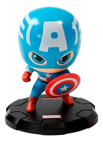 Figura Decorativa De Colección Marvel Capitán América Azul