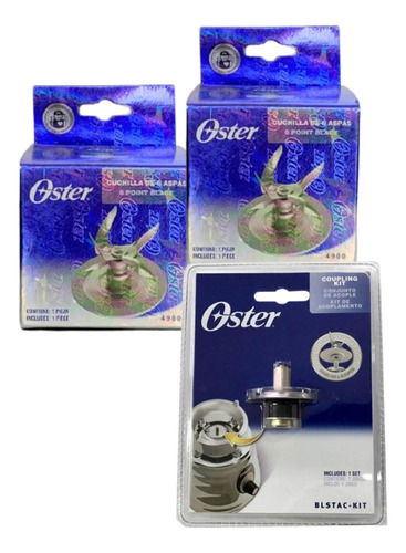Combo Oster 2 Cuchillas 4980 + Kit Acople Blstac-kit