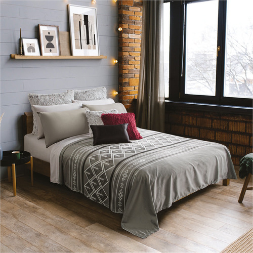 Cobertor Ultrasuave Aslan King Size Xl/qs Concord Color Gris