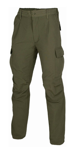 Pantalón Táctico Corte Bdu Verde Ripstop Poliéster