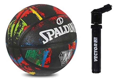 Spalding Pelota De Baloncesto Oficial De Mármol, Talla 7