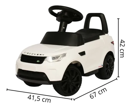 Mini Carro El trico Branco Importway Land Rover Empurrador