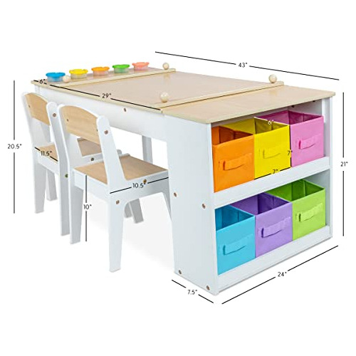 Milliard Juo De Mesa De Arte 2 En 1 Para Niños Y Caballete D