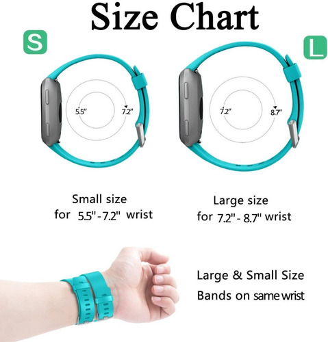 Imagen 4 de 6 de 3 Mallas Para Reloj Fitbit Versa 1 O 2 / Talle Small