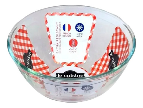 Bowl Vidrio Templado 2lt Batidor Horno Ensalada 21cm