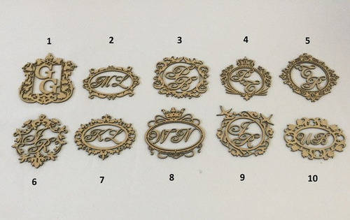 Imagem 6 de 6 de 20 Caixa Mdf Convite Casamento Padrinhos Brasão Noivos 5cm