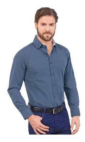 Camisa Azul Marino Para Caballero Algodón 100% Cklass 976-87