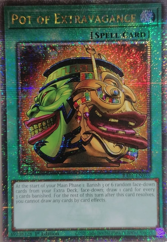 Yugioh! Pot Of Extravagance Ra01-en059 Quarter Century