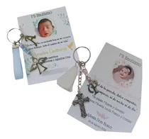 Comprar Souvenirs Comunión Llavero Y Tarjeta Nena Varon 10 Unidades