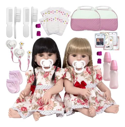 Bebe Reborn G meas Rec m Nascidas 20 Itens Bolsa Maternidade
