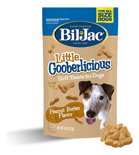 Bil-jac Premios Suaves Little Gooberlicious Perro Cacahuate