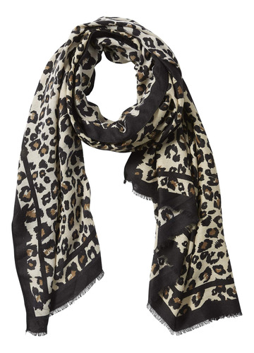 Hadley Wren - Bufanda De Leopardo Para Mujer, Color Crudo, 7