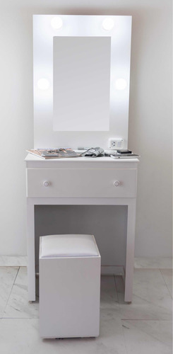 Mueble Para Maquillaje Espejo Hollywood Escritorio Luces Led