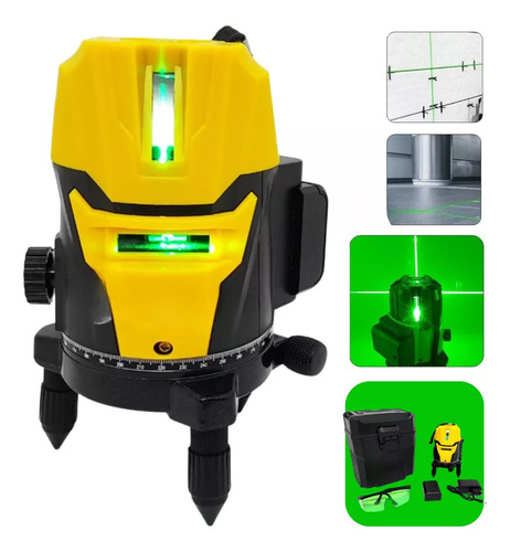Nível Laser Profissional 5 Linha 360º 3d Promoção Lançamento
