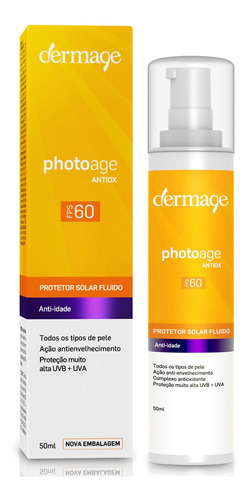 Protetor Solar Photoage Fluido Antiox Facial Fps60 50ml