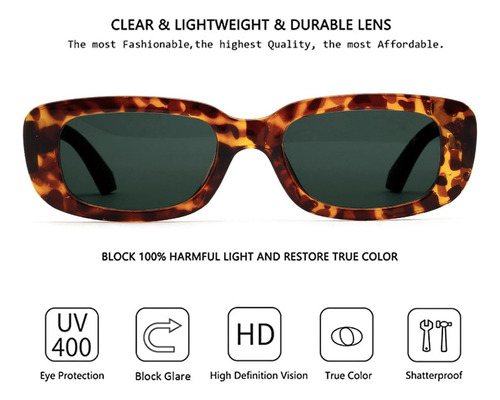 / Anteojos De Sol Tskestvy Retro Rectangular P/mujer Y