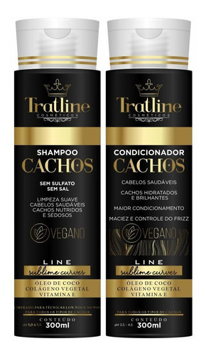  Shampoo E Condicionador Cachos Sublime Curves Tratline 300ml