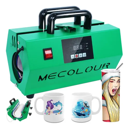 Sublimadora Mecolour MX Portátil Tazas 11-15oz Termo 20-30oz Verd...