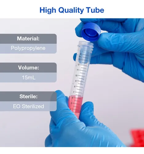 Simpure Centrifuge Tubes 15 Ml, Tubos Conicos Esteriles 50 P