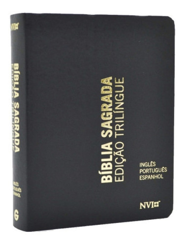 Bíblia Sagrada Trilingue Média Nvi  Port / Esp / Inglês Luxo