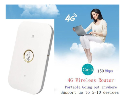 Roteador Portátil 4g Mifi Wifi Modem Hotspot Com Bateria De