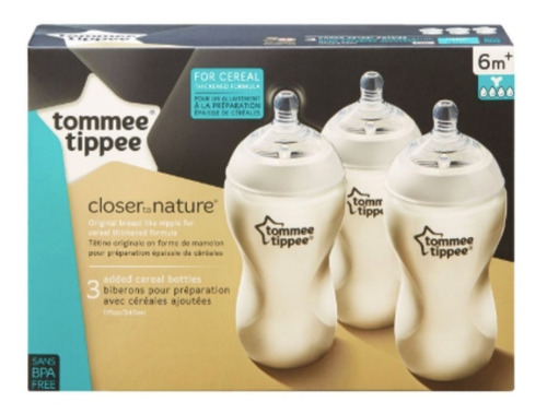Tommee Tippee  3 Mamaderas Closer To Nature 340 Ml 6+