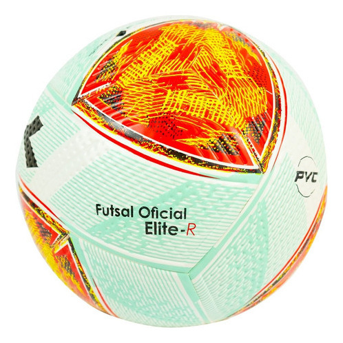 Bola De Futsal Diadora Oficial Protech Elite-r Cor Turqueza/amarelo/vermelho