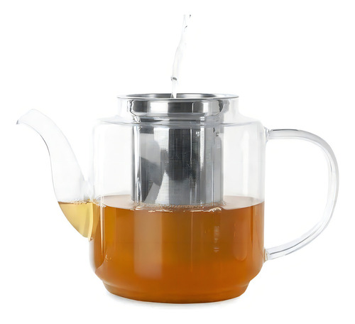 Bule infusor de vidro de aço inoxidável. Boné Pettish Online Straight Color 5588 de 900 ml