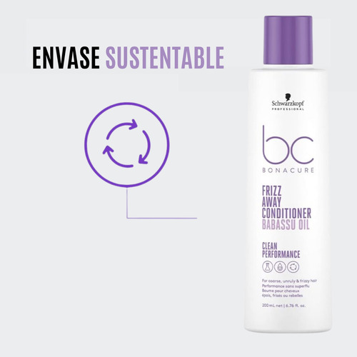 Acondicionador Schwarzkopf Bc Anti Frizz Aceite BabasĂș 200ml