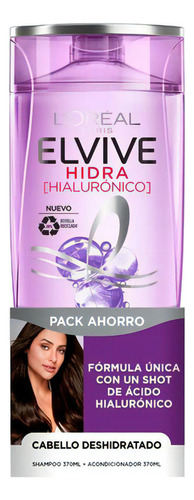  Pack Shampoo + Acondicionador Hidra Hialuronico 370ml Elvive