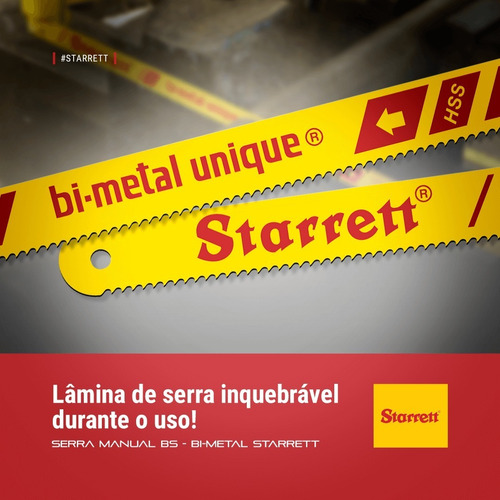 Kit 10 Serra Manual Starret Bi Metal 18 Dentes